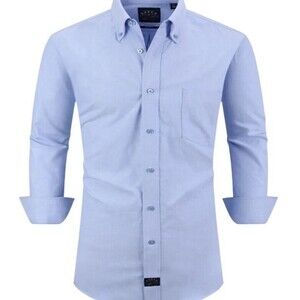 Eagle Shirtmakers Stretch Neck Blue Oxford Button Down Dress Shirt NIP Size 3XL